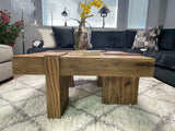 Samira Natural Sheesham Wooden Square Coffee Table - Ornate Home