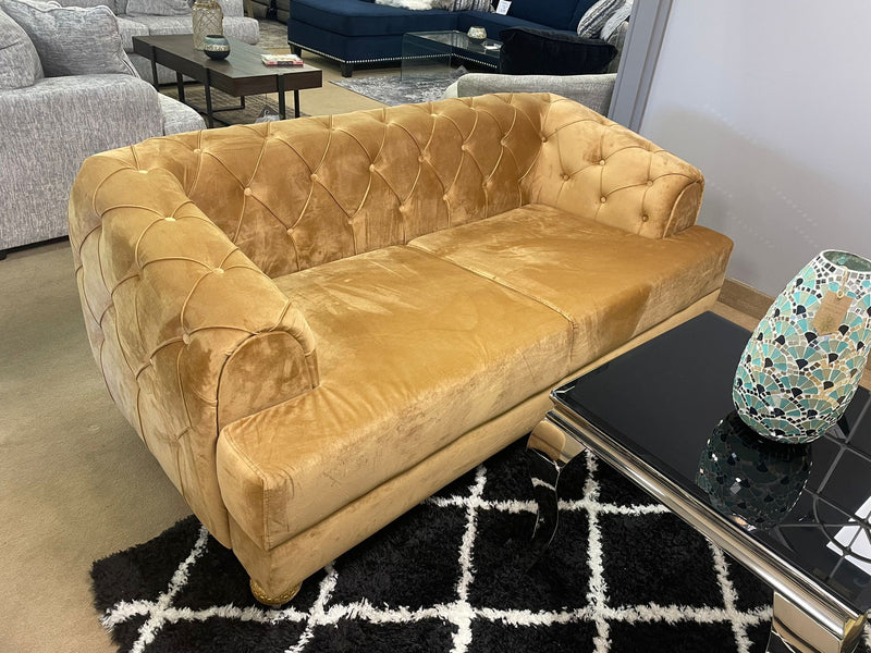 Dubai Gold Sofa & Loveseat Babyface Upholstery
