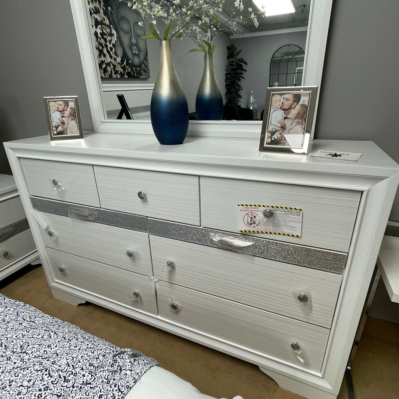 Naima White Dresser - Ornate Home