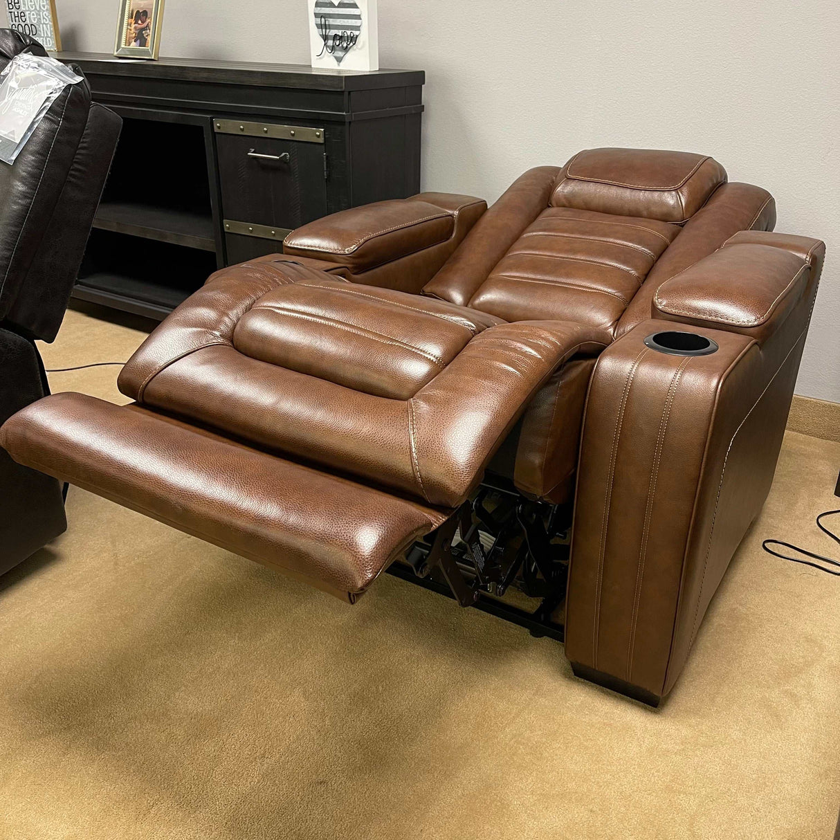 Backtrack Chocolate Power Recliner - Ornate Home