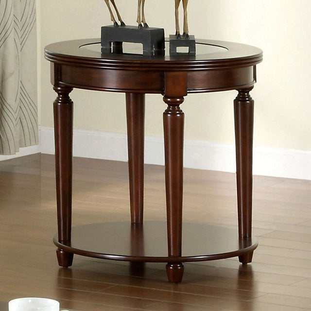 Granvia Dark Cherry End Table - Ornate Home