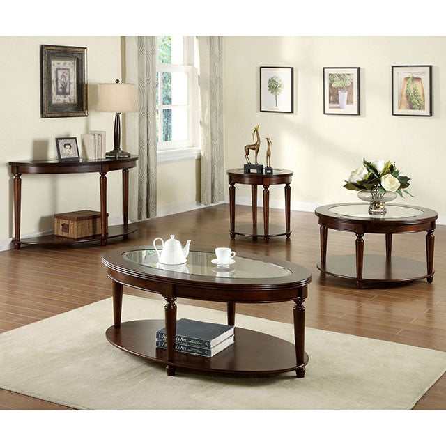 Granvia Dark Cherry End Table - Ornate Home