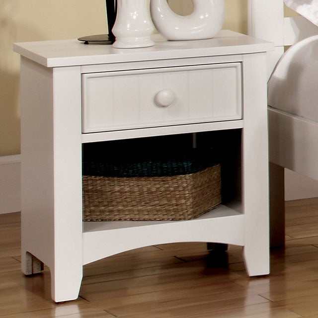 Corry White Nightstand - Ornate Home