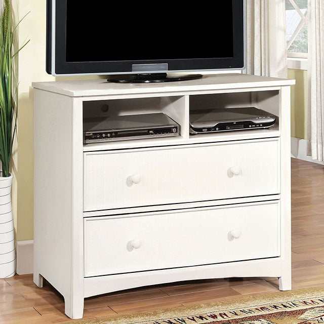 Corry White Media Console / TV Stand - Ornate Home