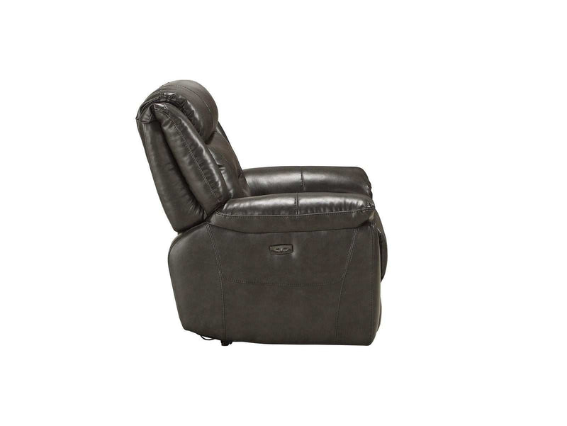 Imogen Gray LeatherAire Recliner (Power Motion) - Ornate Home