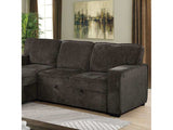 ines Dark Gray Sectional - Ornate Home