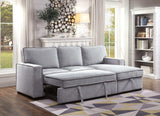 Ines Gray Sleeper Sectional Sofa w/ Storage - Ornate Home