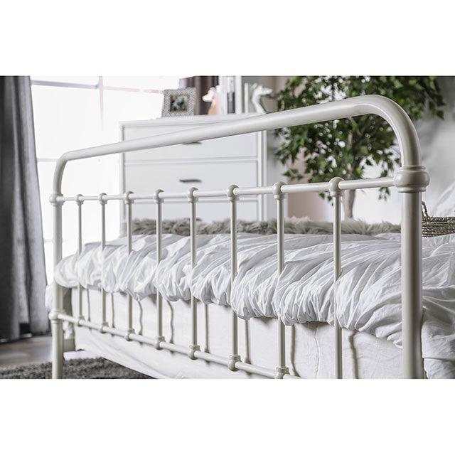 Iria - White Metal - Queen Bed - Ornate Home