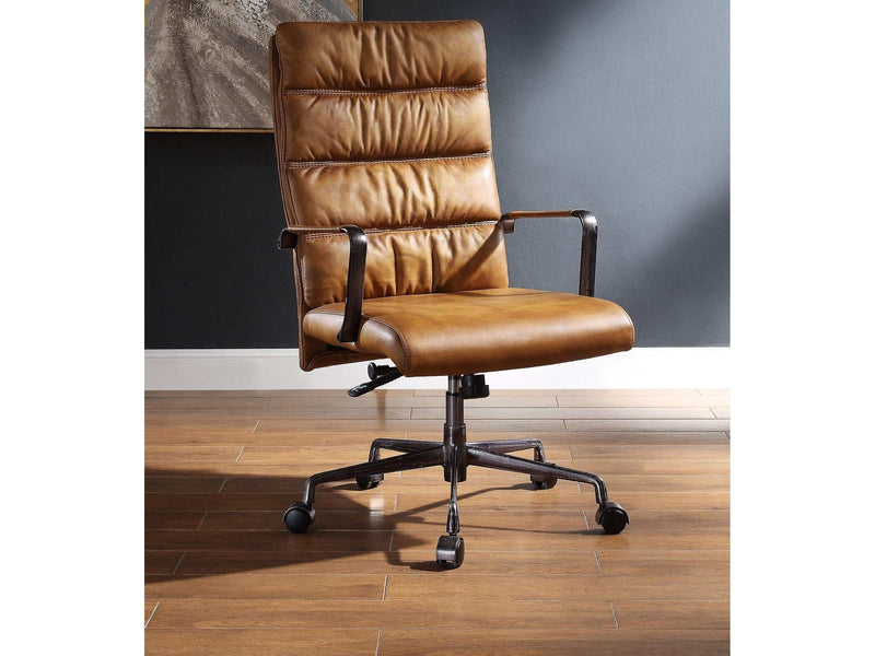 Jairo Sahara Top Grain Leather Office Chair - Ornate Home