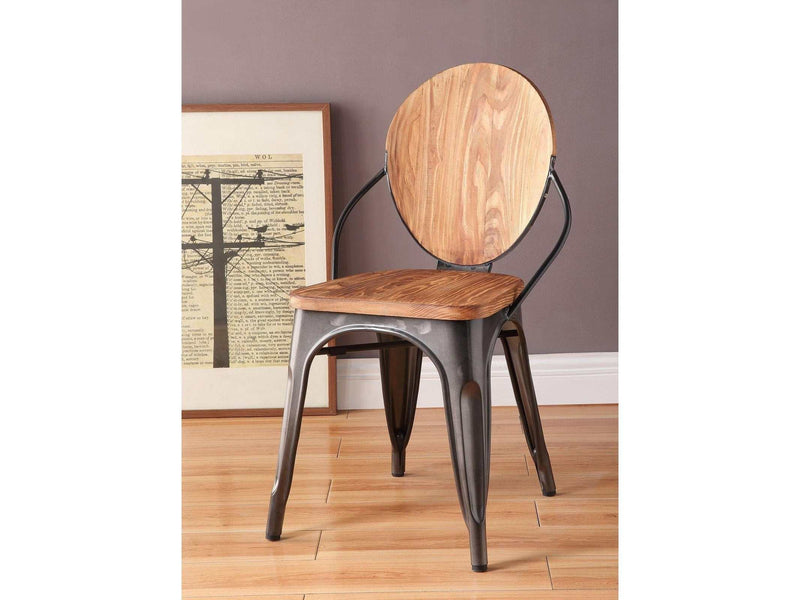 Jakia III Natural & Gunmetal Side Chair - Ornate Home