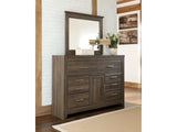 Juararo Dark Brown Dresser & Mirror - Ornate Home