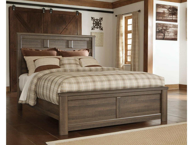 Juararo Dark Brown Panel Bed - Ornate Home