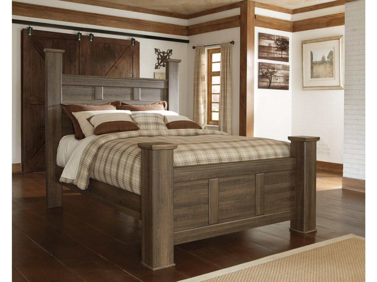 Juararo Dark Brown Poster Bed - Ornate Home