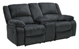 Draycoll Manual Reclining Loveseat w/ Console - Ornate Home