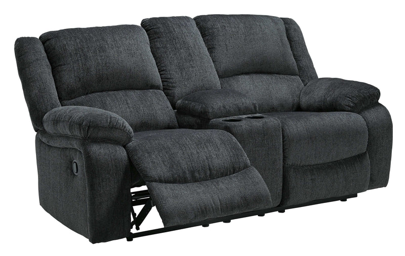Draycoll - Manual - Reclining Loveseat w/ Console - Ornate Home