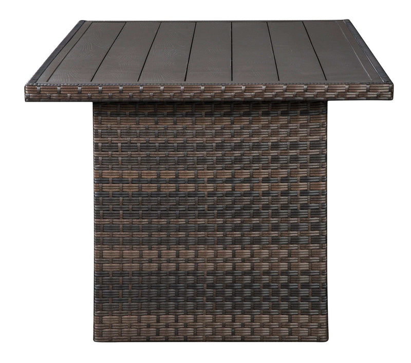 Easy Isle Dark Brown Rectangular Multi-Use Outdoor Table - Ornate Home