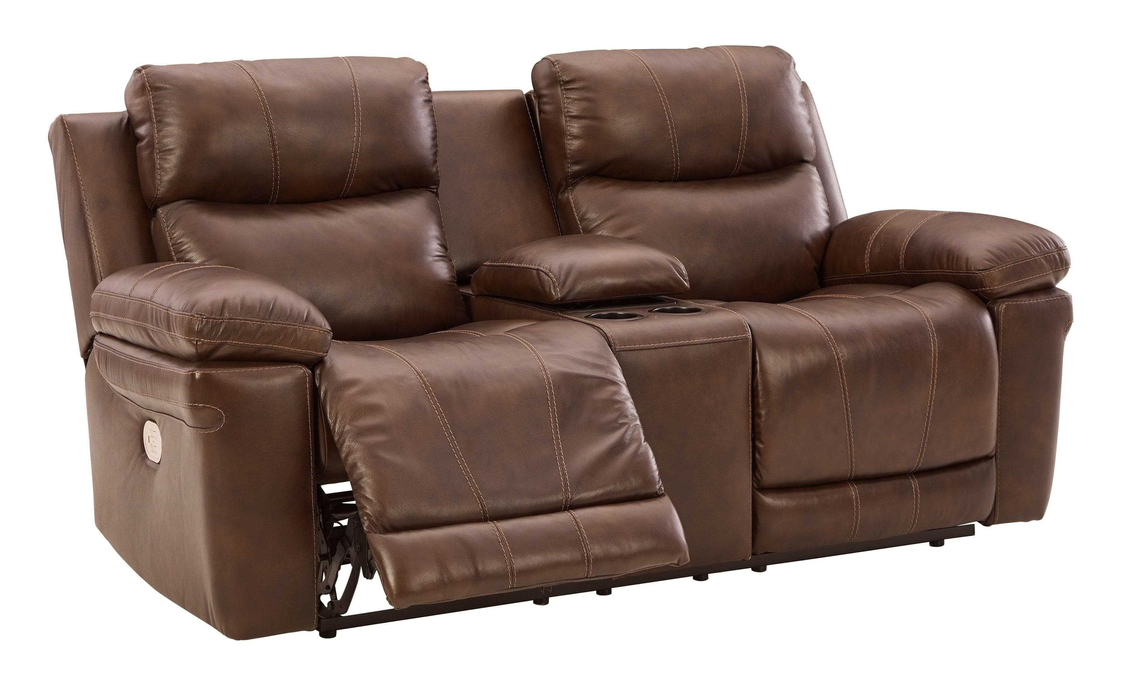 Edmar Chocolate Power Reclining Loveseat - Ornate Home