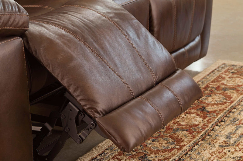 Edmar Chocolate Power Reclining Sofa - Ornate Home