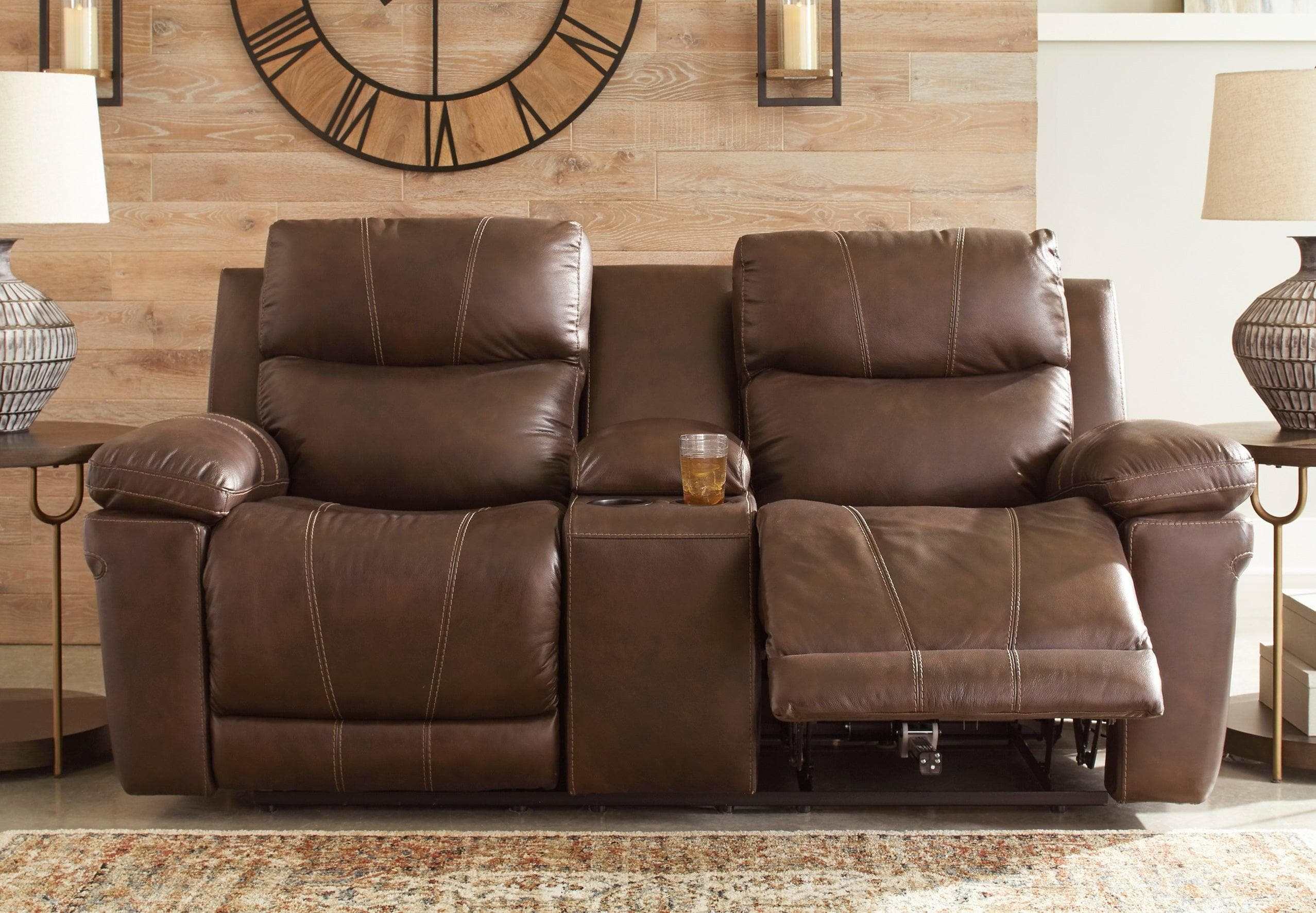 Edmar Chocolate Power Reclining Sofa & Loveseat - Ornate Home