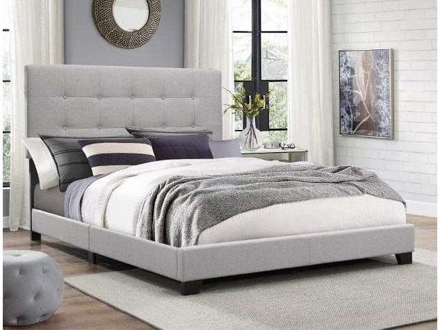 Florence - Gray - Upholstered Bed - Ornate Home