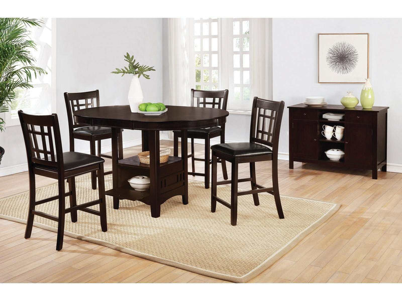 Lavon - Espresso - Counter Height 5pc Dining Set - Ornate Home