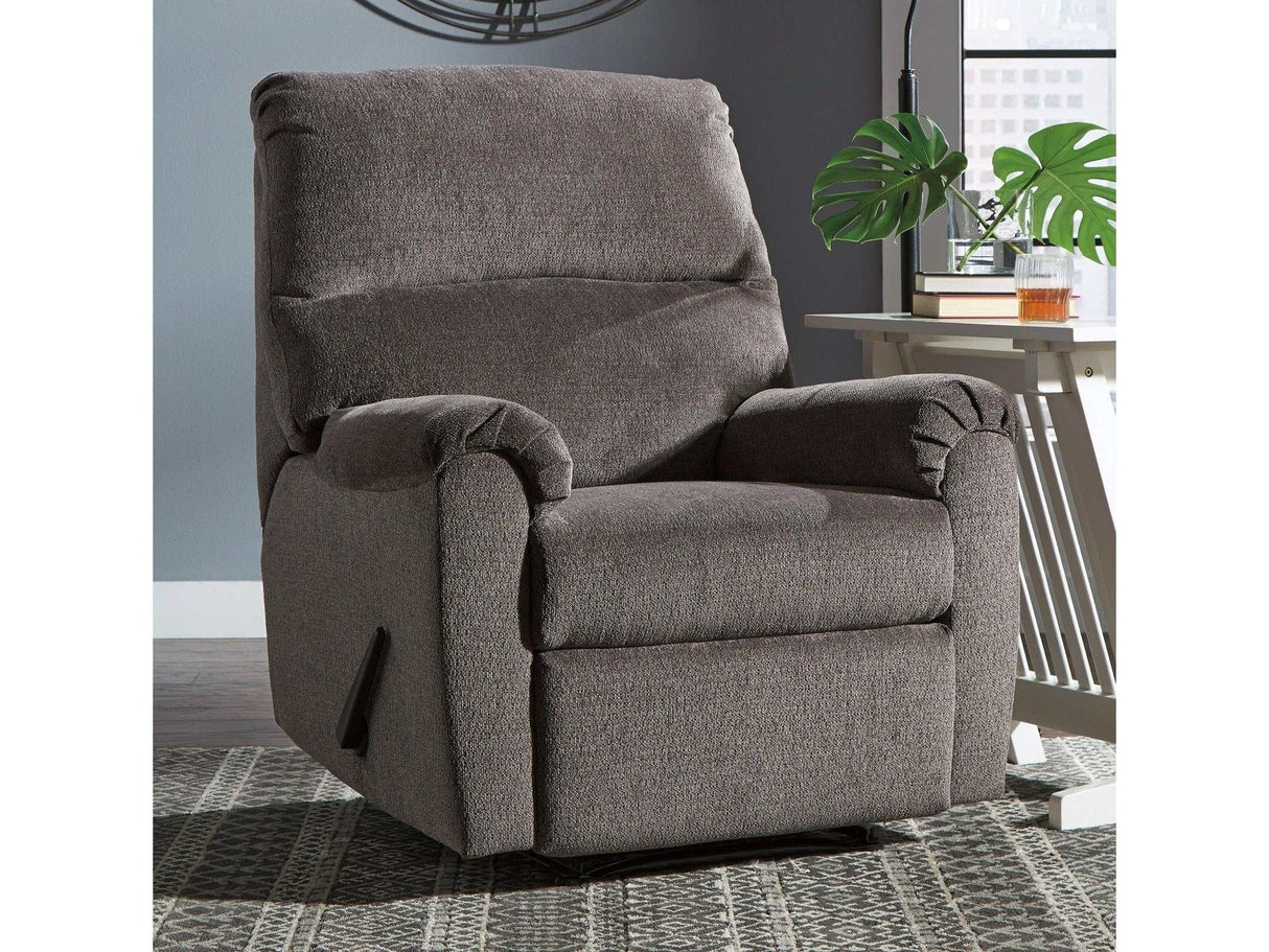 Nerviano Gray Manual Recliner - Ornate Home