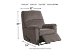 Nerviano Gray Manual Recliner - Ornate Home