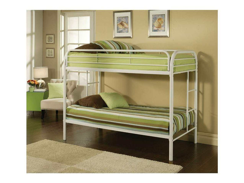 Thomas White Bunk Bed (Twin/Twin) - Ornate Home