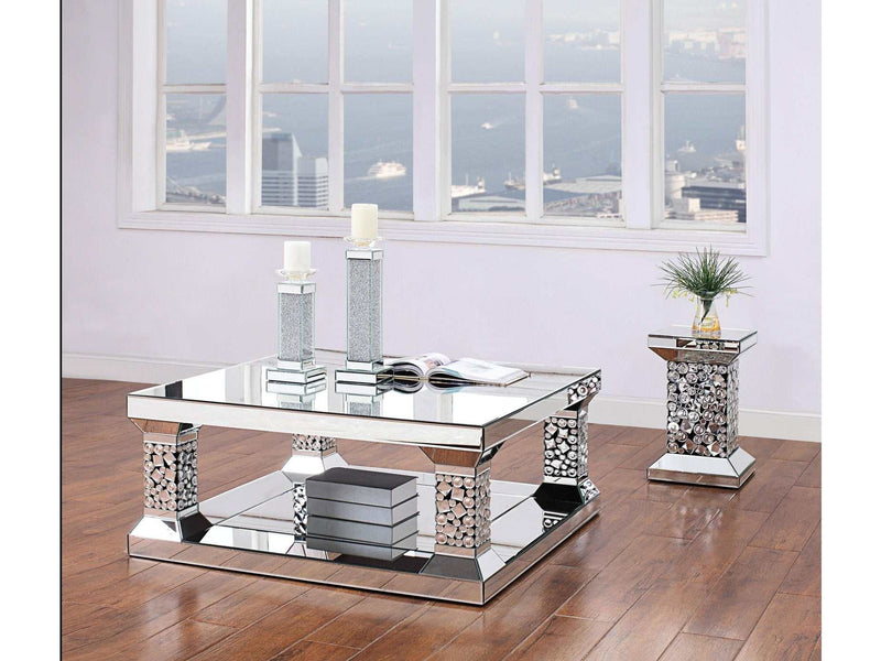 Kachina Mirrored & Faux Gems Coffee Table - Ornate Home