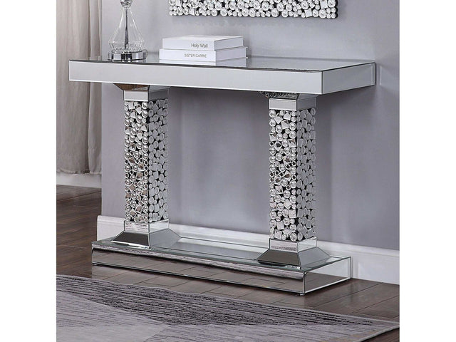 Kachina Mirrored & Faux Gems Console Table - Ornate Home