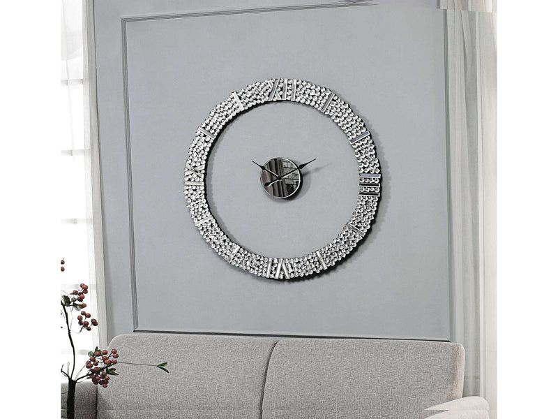 Kachina Mirrored & Faux Gems Wall Clock - Ornate Home