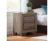 Kauffman Washed Taupe Nightstand - Ornate Home