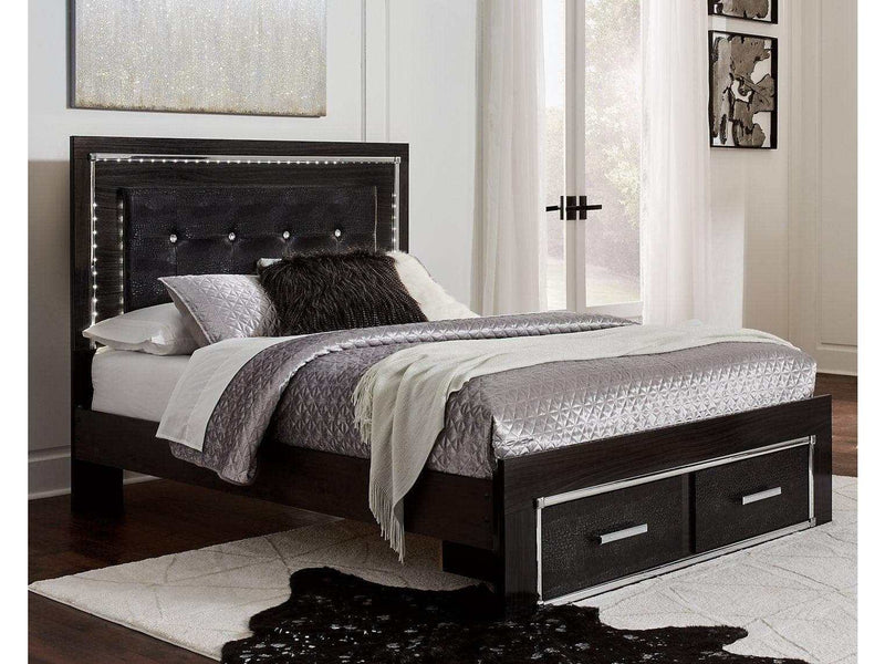 Kaydell Queen Upholstered Panel Bed with Storage - Ornate Home