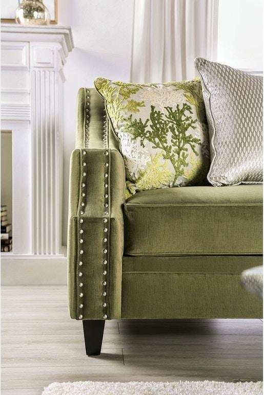 Kaye - Green - Stationary Sofa & Loveseat - 2pc - Ornate Home
