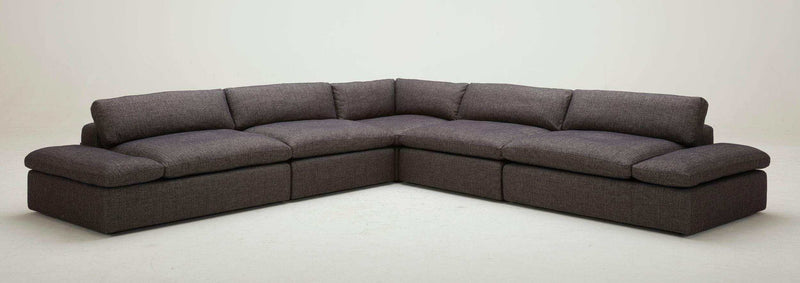 Kelly Dark Grey Fabric Symmetrical Sectional Sofa - Ornate Home