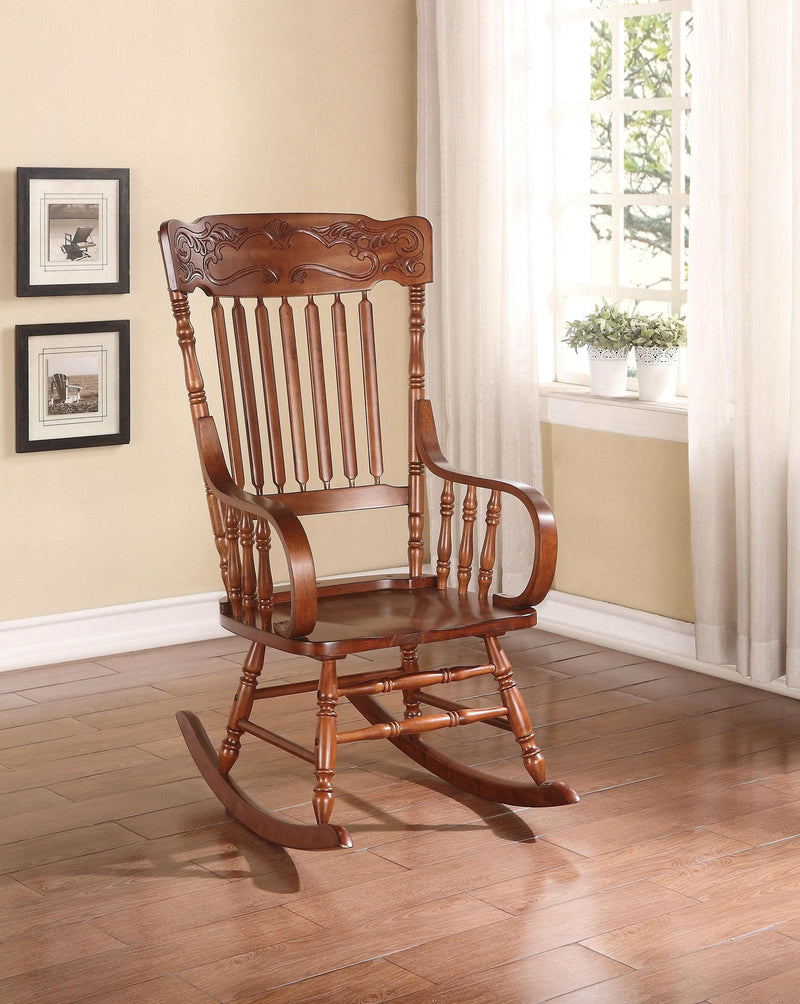 Kloris Tobacco Rocking Chair - Ornate Home