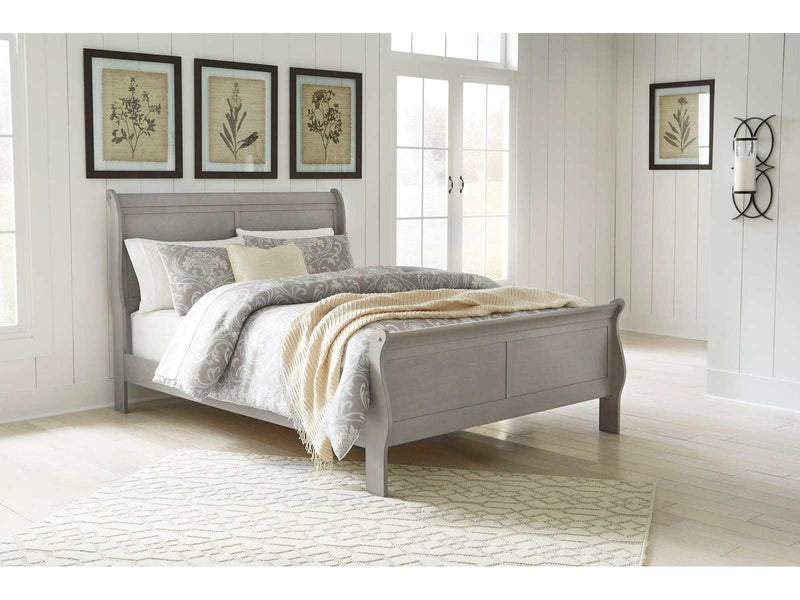 Kordasky Gray Queen Sleigh Bed - Ornate Home