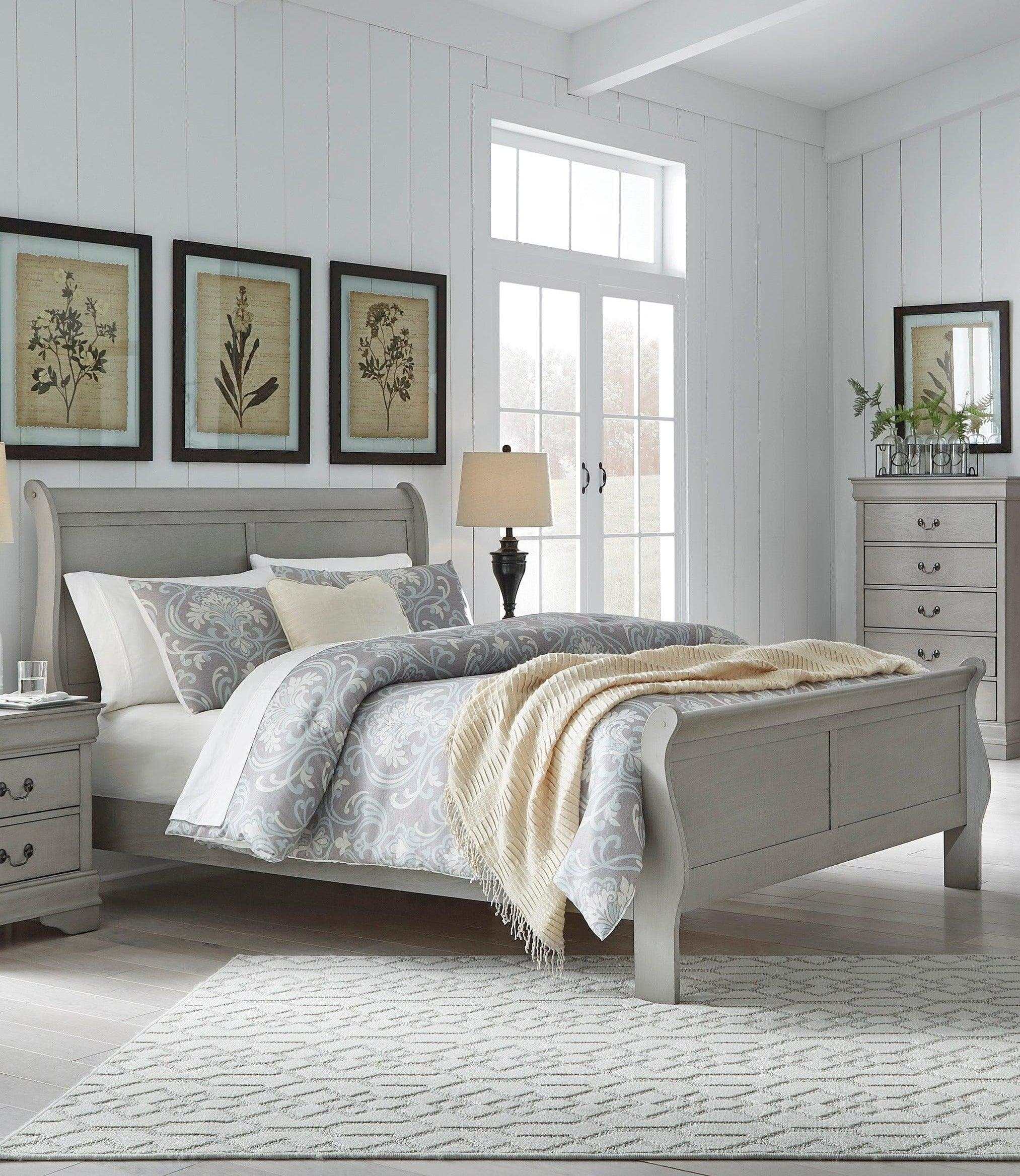 Kordasky Gray Queen Sleigh Bed - Ornate Home