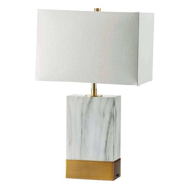 Faith White/Gold Table Lamp - Ornate Home