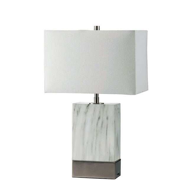 Faith White/Silver Table Lamp - Ornate Home