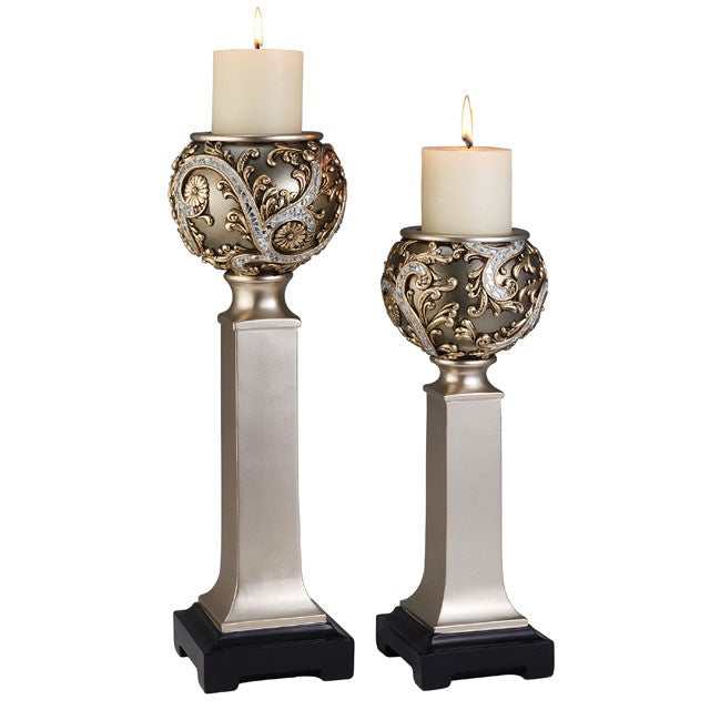 Estelle Champagne Candle Holder Set (Set of 4) - Ornate Home
