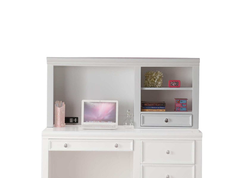 Lacey White Computer Hutch - Ornate Home