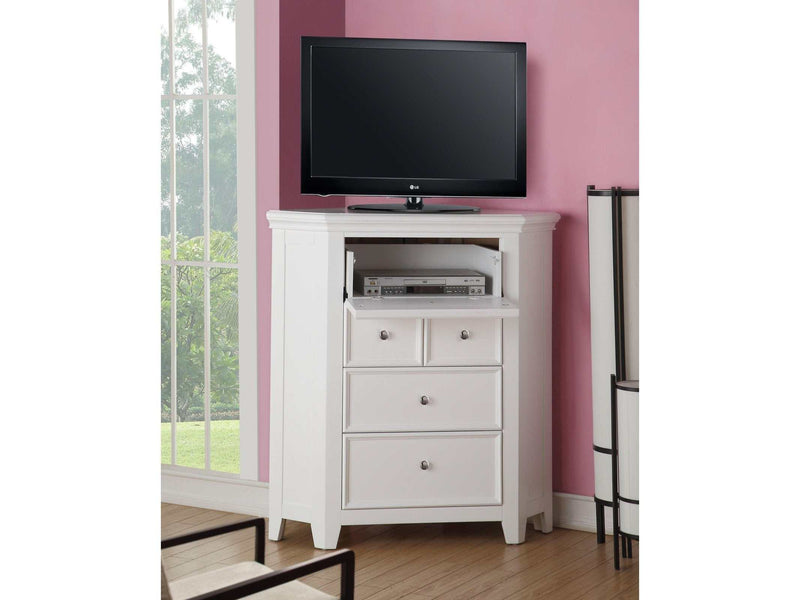 Lacey White TV Stand - Ornate Home