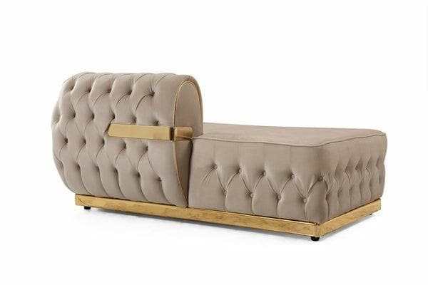 Jester Velvet Cream Double Chaise Sectional - Ornate Home