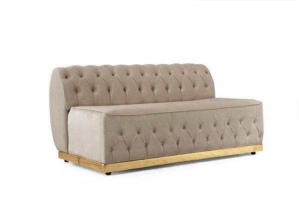 Jester Velvet Cream Double Chaise Sectional - Ornate Home