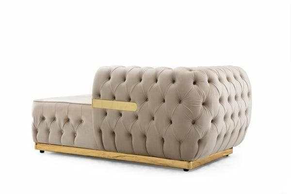 Laguna Velvet Cream Double Chaise Sectional - Ornate Home