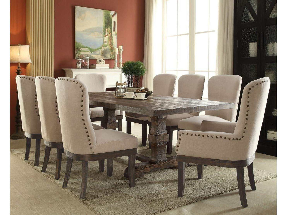 Landon 9pc Dining Room Set w/ 1 x18" Removable Extension Leaf - Ornate Home