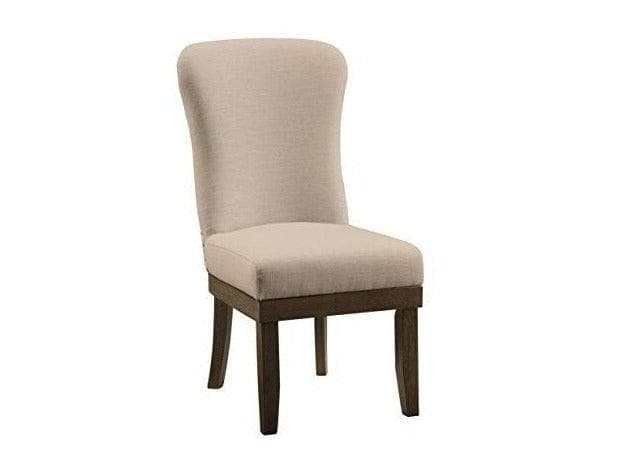Landon Beige Linen & Salvage Brown Side Chair (Set of 2) - Ornate Home