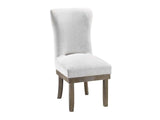 Landon Gray Linen Side Chair / 2pc - Ornate Home