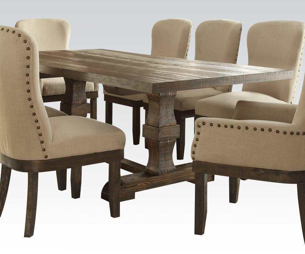 Landon Salvage Brown Dining Table w/ 1 x18" Removable Extension Leaf - Ornate Home